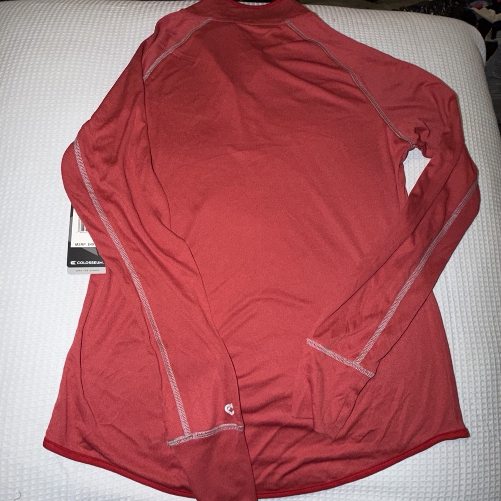 Colosseum Women Long Sleeve Shirt QTR Zip Red Ohio State Size Medium - Picture 2 of 4